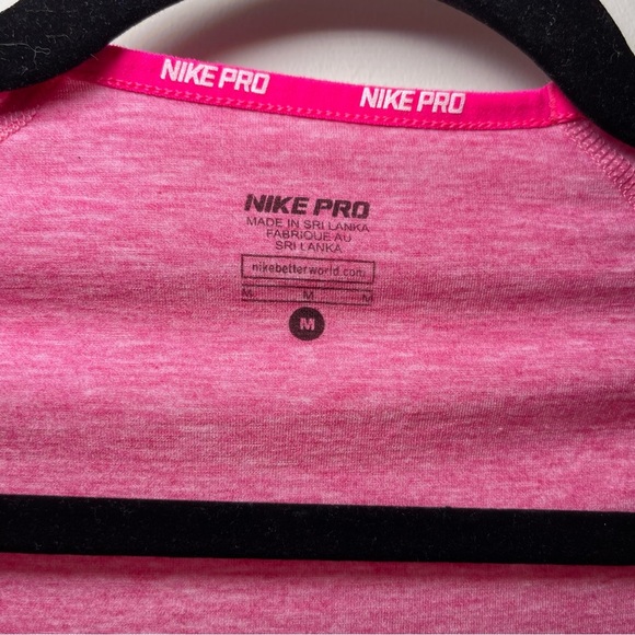 Nike Pro Women's hot pink Active wear dri-fit sporty athletic t-shirt in size M - Picture 3 of 6